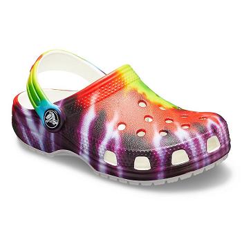 Crocs Classic Tie-Dye Graphic Clog Viacfarebne - Detske Dreváky